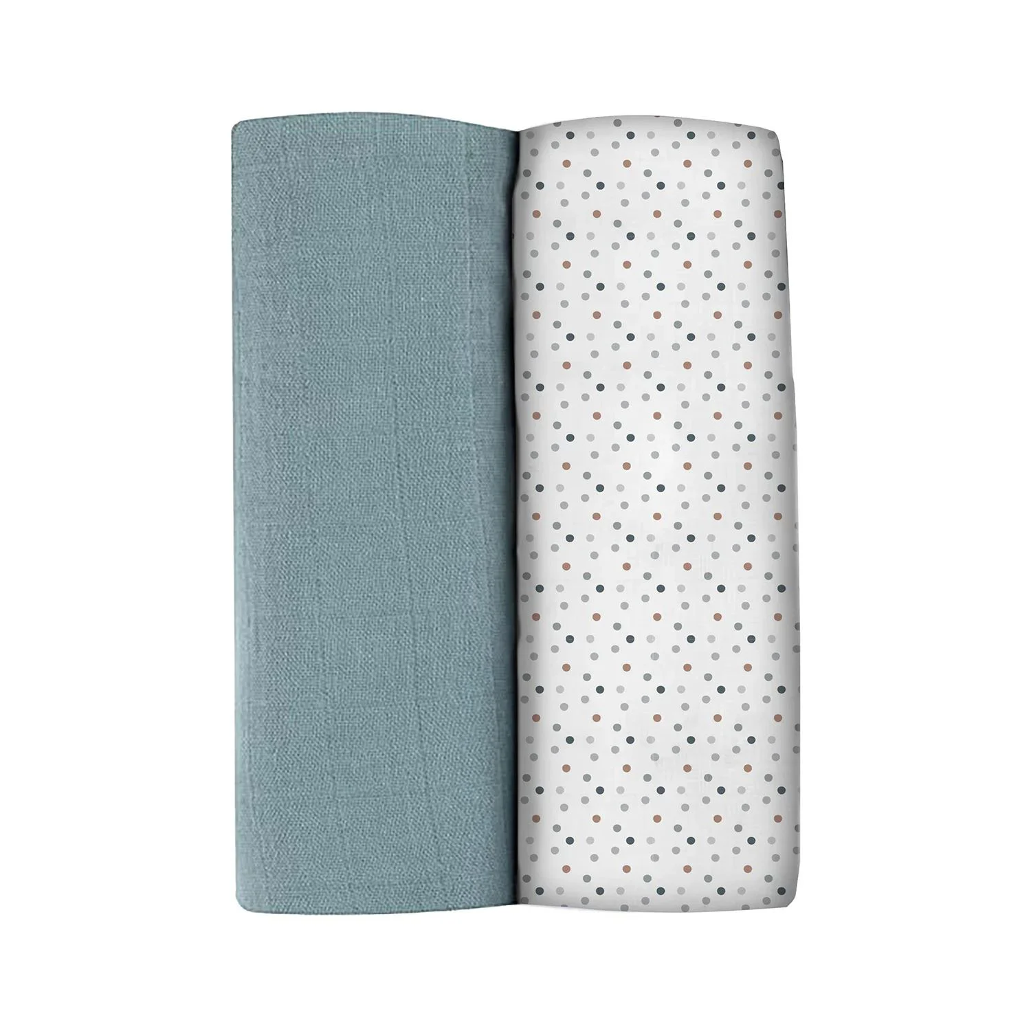 Муслиновые пеленки Beaba Baltic Blue/Points, 120x120 см, 2 шт. foto