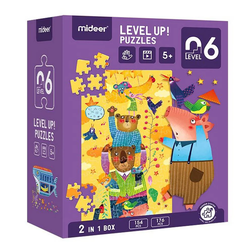 image for Seria de puzzle-uri Mideer Lumea imaginatiei, 2 in 1, nivelul 6 foto