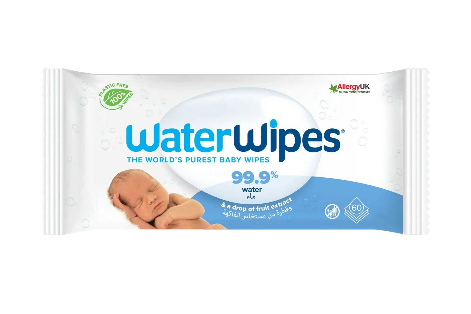 Влажные салфетки Water Wipes, 60 шт.