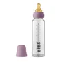 Бутылочка стеклянная aнтиколиковая BIBS Mauve с латексной соской (0+ мес.), 225 мл.