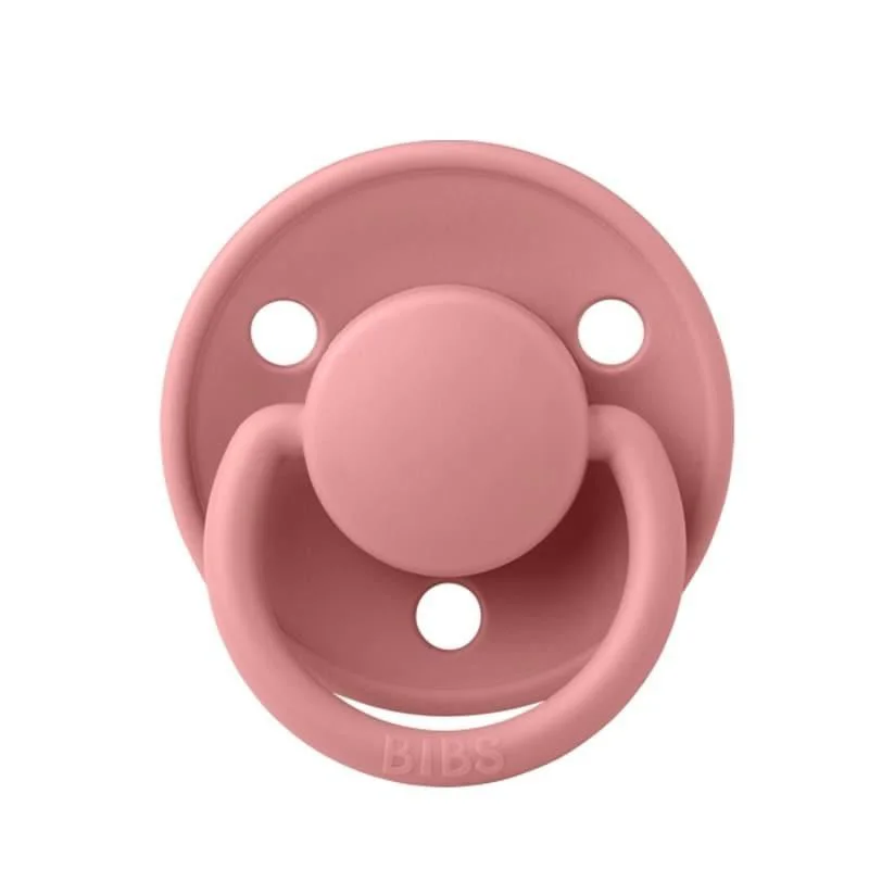 Suzeta rotunda BIBS De Lux Dusty Pink din silicon (0-36 luni) foto