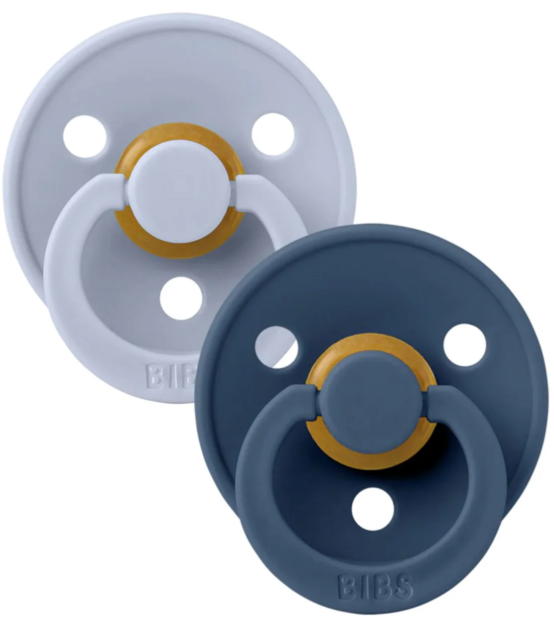 image for Set 2 suzete rotunde din latex BIBS Colour Dusty Blue/Steel Blue (6-18 luni) foto