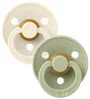 Set 2 suzete rotunde din latex BIBS Colour Ivory/Sage (18-36 luni) foto