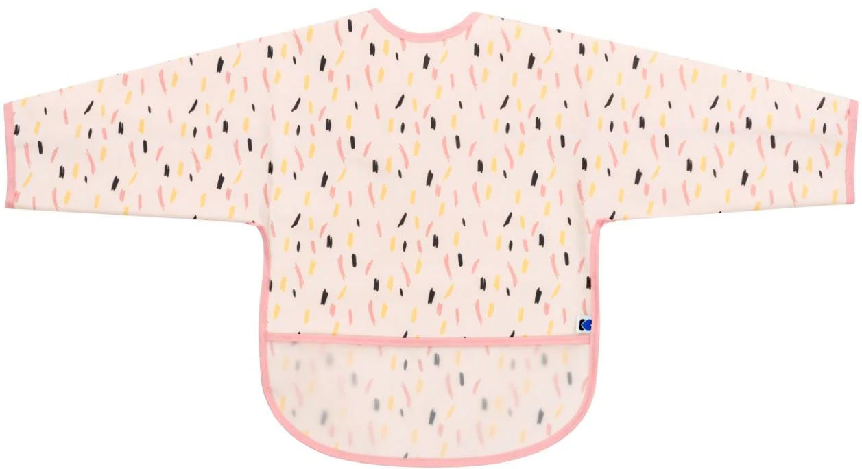image for Baveta impermeabila cu maneci si buzunar KikkaBoo Arty Pink Pattern foto