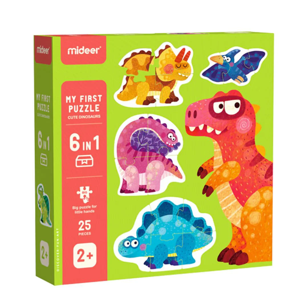 image for Primul puzzle Mideer Dinozauri draguti foto