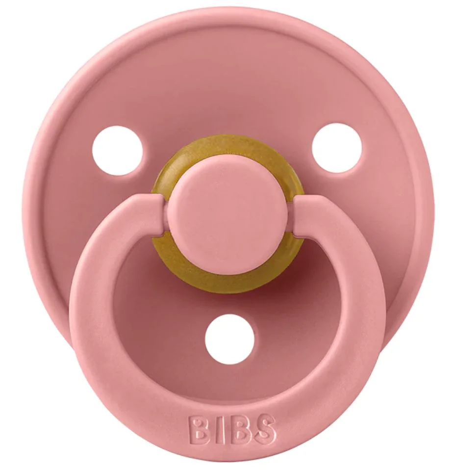 Suzeta rotunda BIBS Dusty Pink din latex (6-18 luni) foto