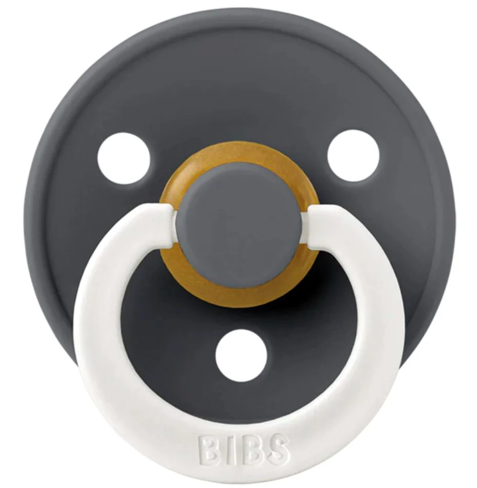 Suzeta rotunda BIBS Iron Night din latex (6-18 luni) foto