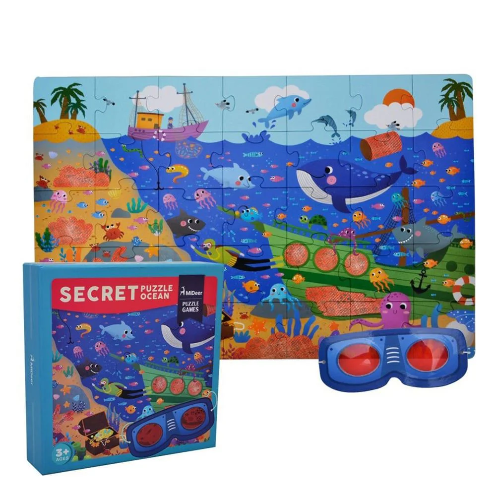 Puzzle cu taine Mideer Oceanul, 35 el.