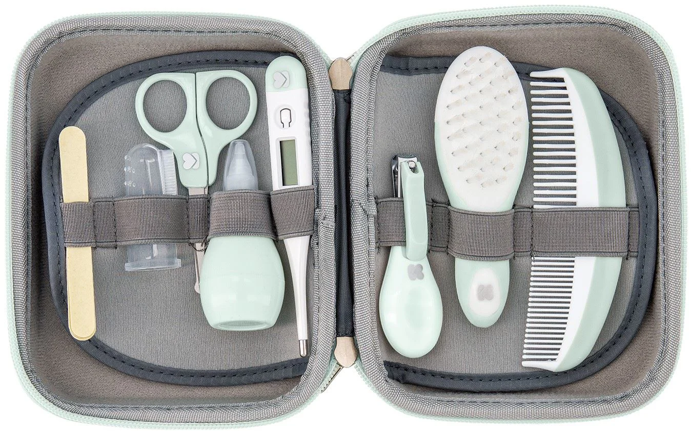 Set ingrijire bebelusi cu 8 piese KikkaBoo Grooming Set Mint