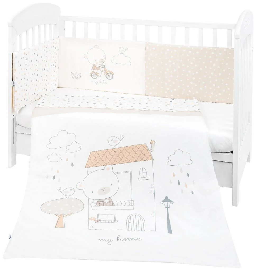 Set lenjerie patut 140x70 cm KikkaBoo My Teddy, 2 piese