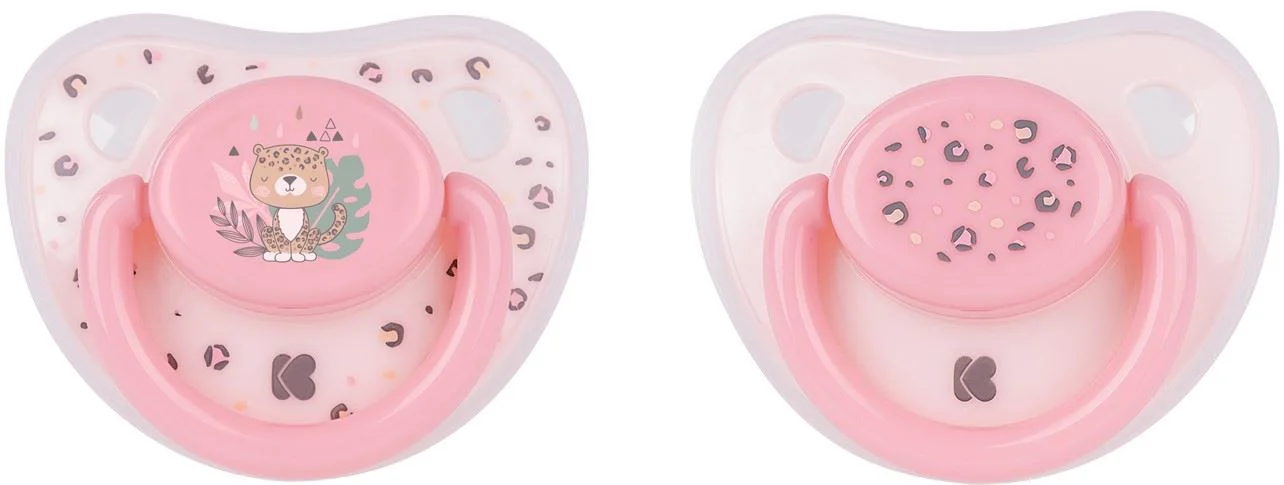 image for Suzete ortodontice din silicon KikkaBoo Savanna Pink (0-6 luni), 2 buc. foto