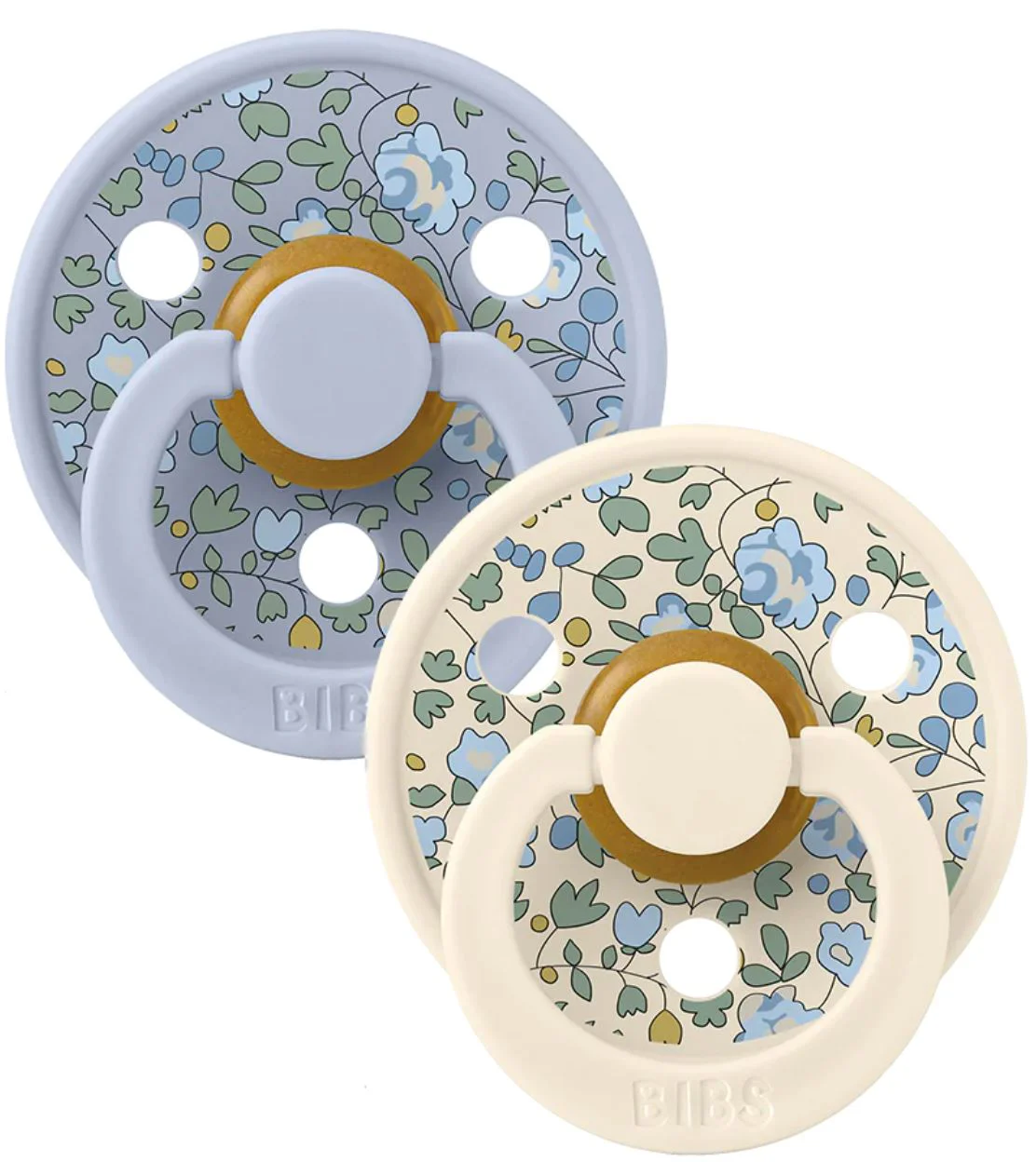 Set 2 suzete rotunde din latex BIBS LIBERTY Colour Eloise - Dusty Blue Mix (6-18 luni) foto