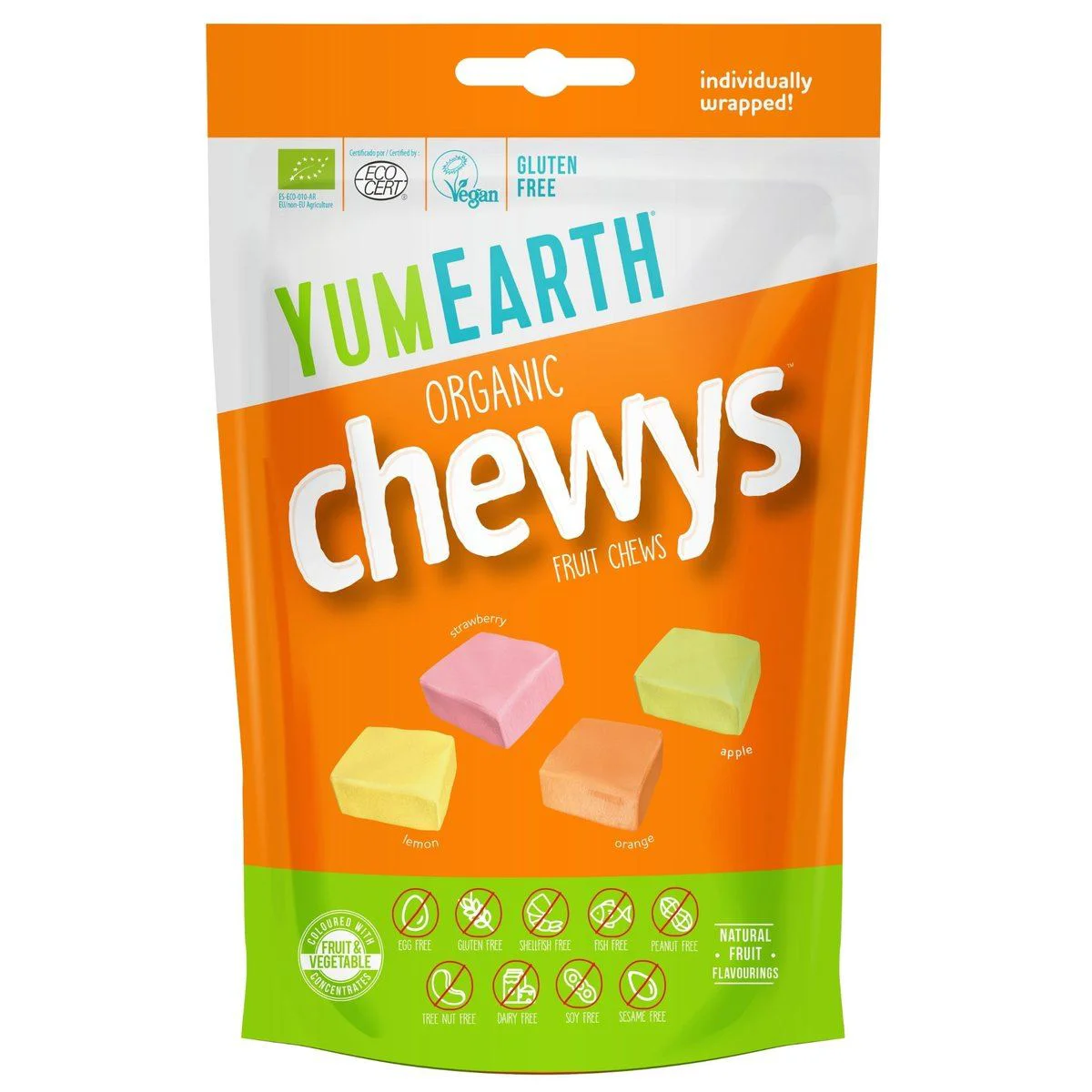 Jeleuri din fructe Yumearth Organic Fruit Chewys, 142 g