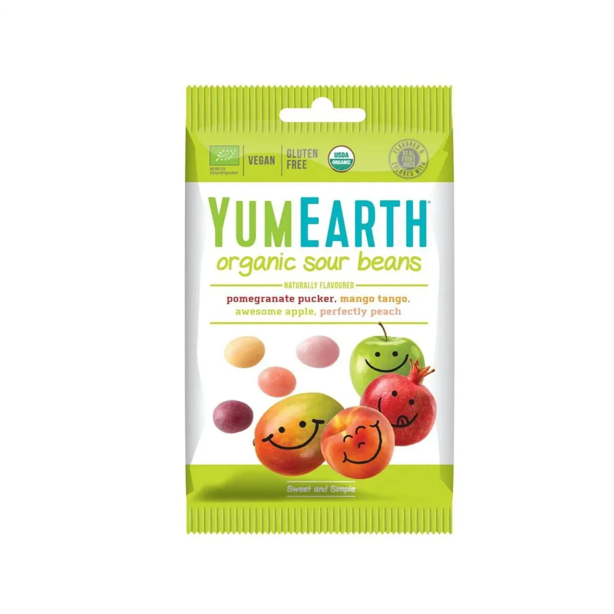 Jeleuri Yumearth Organic Sour Beans, 50 g