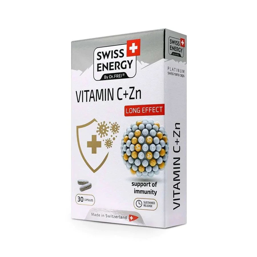 Капсулы Swiss Energy Витамин С+Цинк, 30 шт.