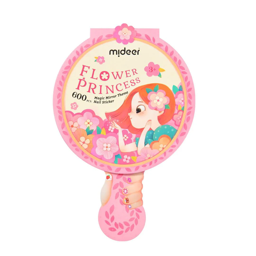 Зеркало Mideer Flower Princess и наклейки для ногтей foto