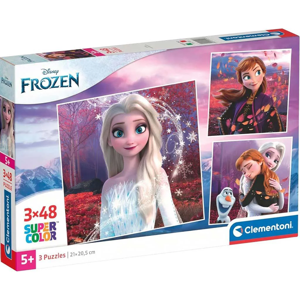 Puzzle Clementoni Super Color Frozen, 3x48 piese foto