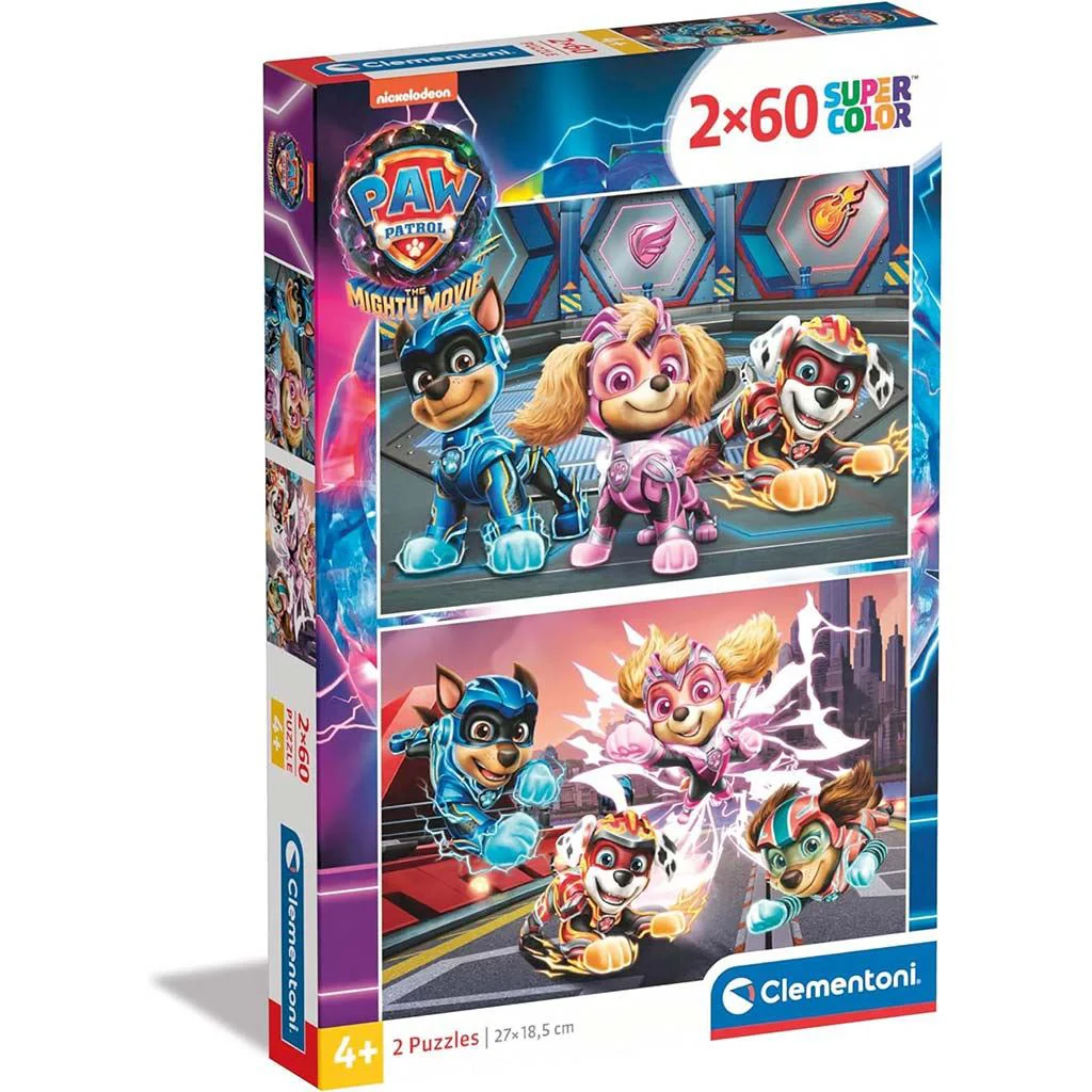 Puzzle Clementoni Super Color Paw Patrol, 2x60 piese foto