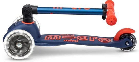 image for Складной самокат Micro Mini Deluxe Foldable LED Navy Blue foto