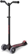 Trotineta Micro Maxi Deluxe Pro LED Black Red foto