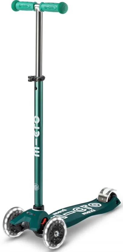 Trotineta Micro Maxi Deluxe ECO LED Green foto