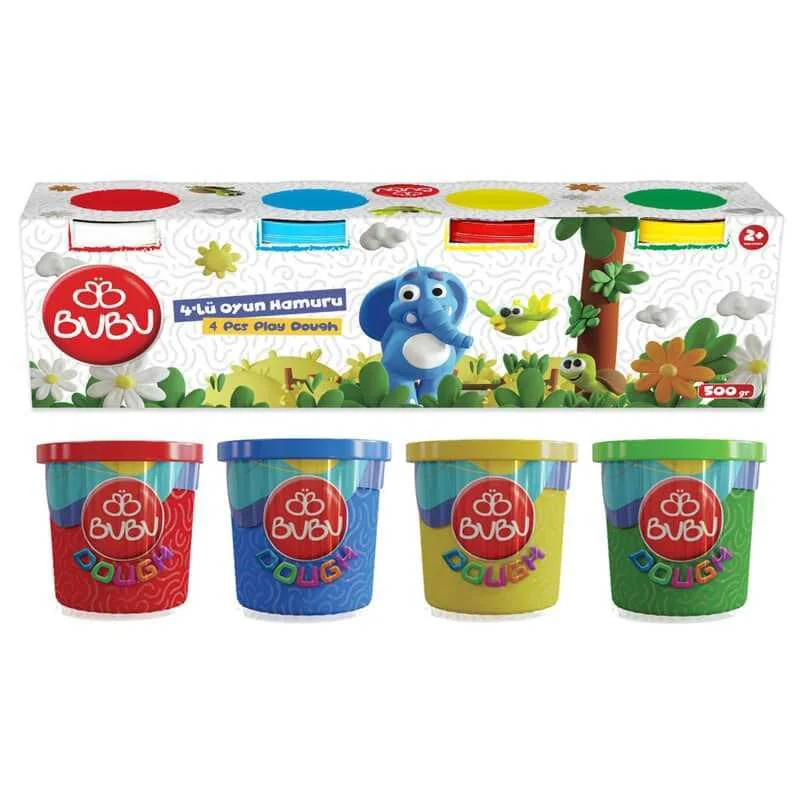 Тесто для лепки PLAY DOUGH в баночках, 4 х 125 г