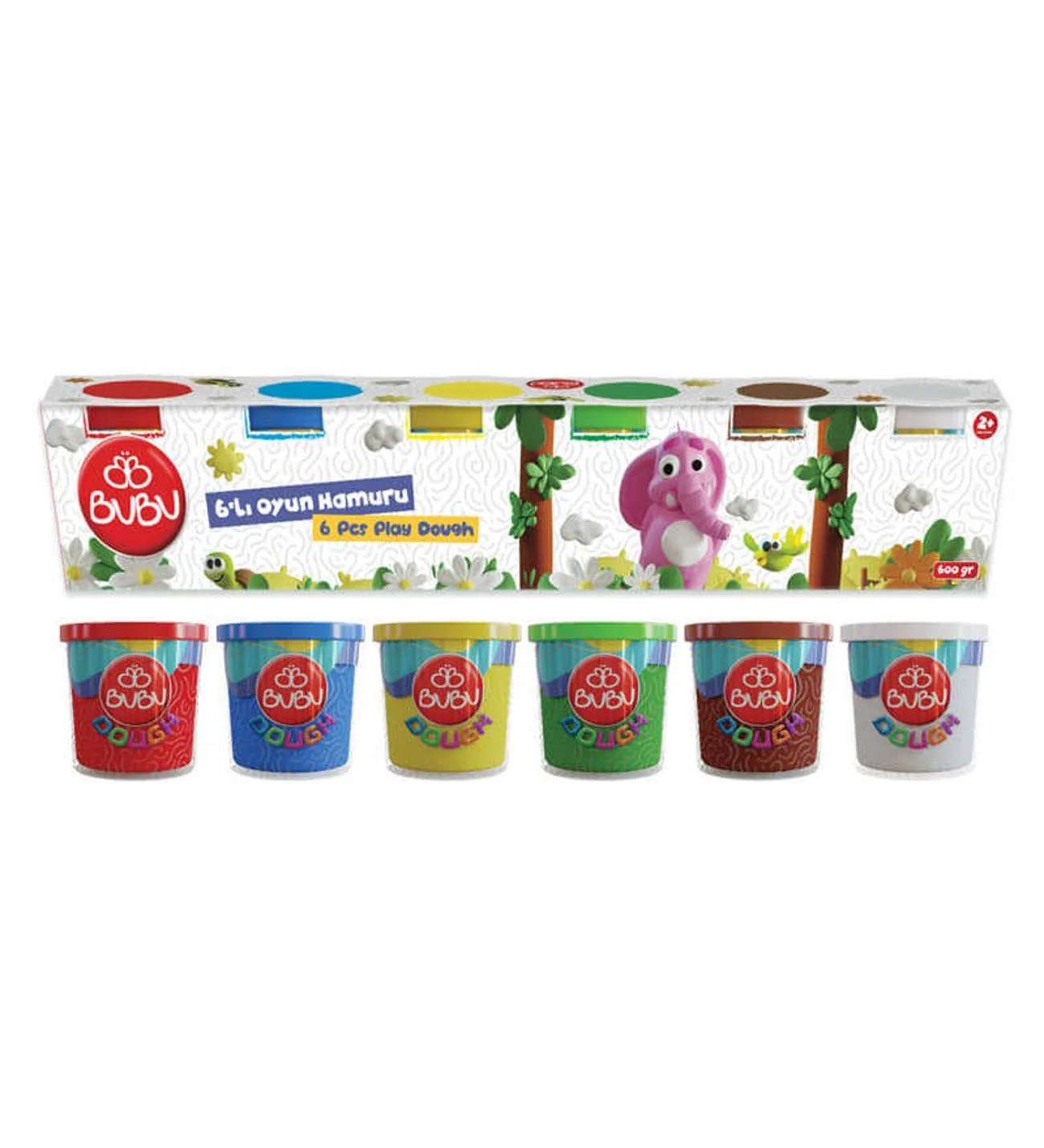 Тесто для лепки PLAY DOUGH в баночках, 6 х 100 г