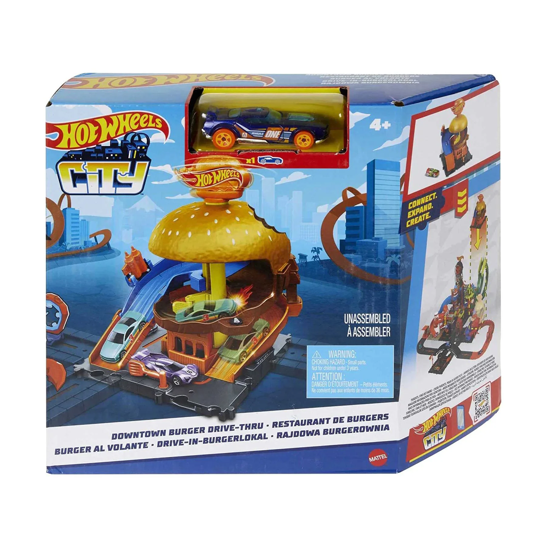 Игровой набор трек City Downtown Burger shop Hot Wheels foto