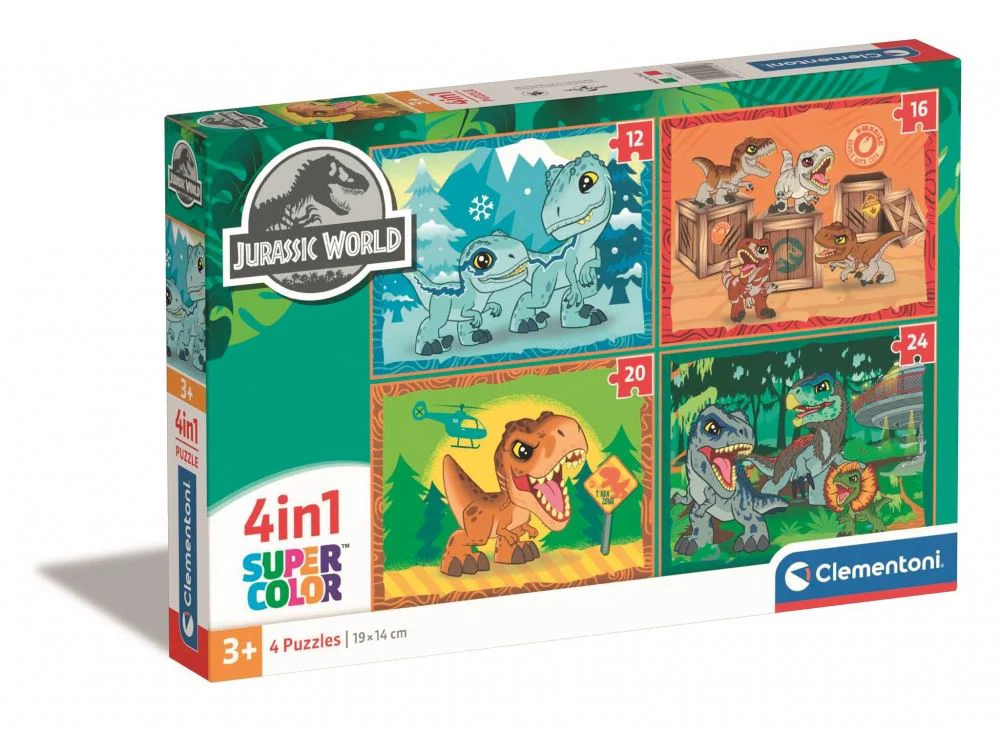 Puzzle Clementoni 4 in 1 Jurassic World foto