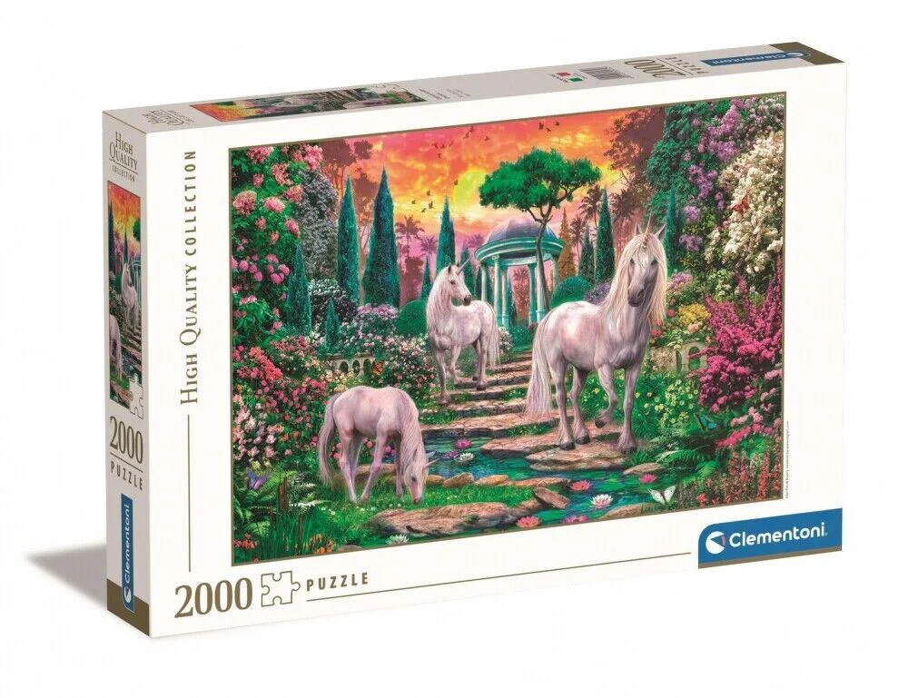 Puzzle Clementoni Classical Garden Unicorns, 2000 piese foto