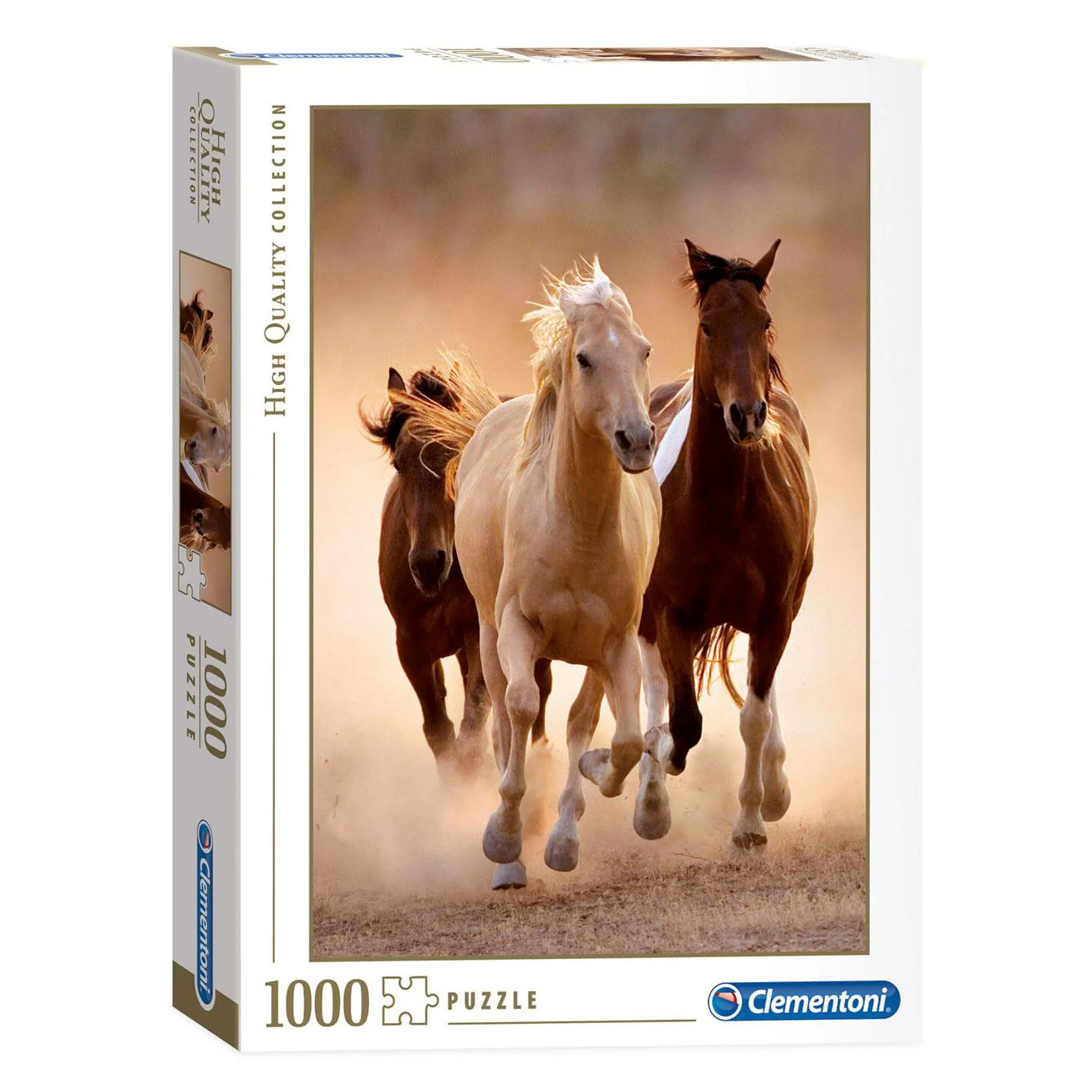 Puzzle Clementoni Running horses, 1000 piese foto