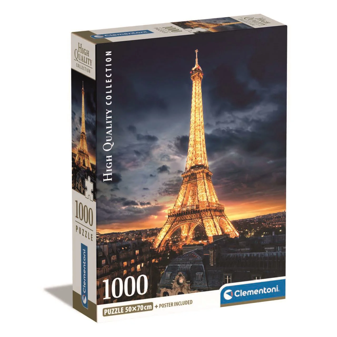 Puzzle Clementoni Turnul Eiffel, 1000 piese+ poster