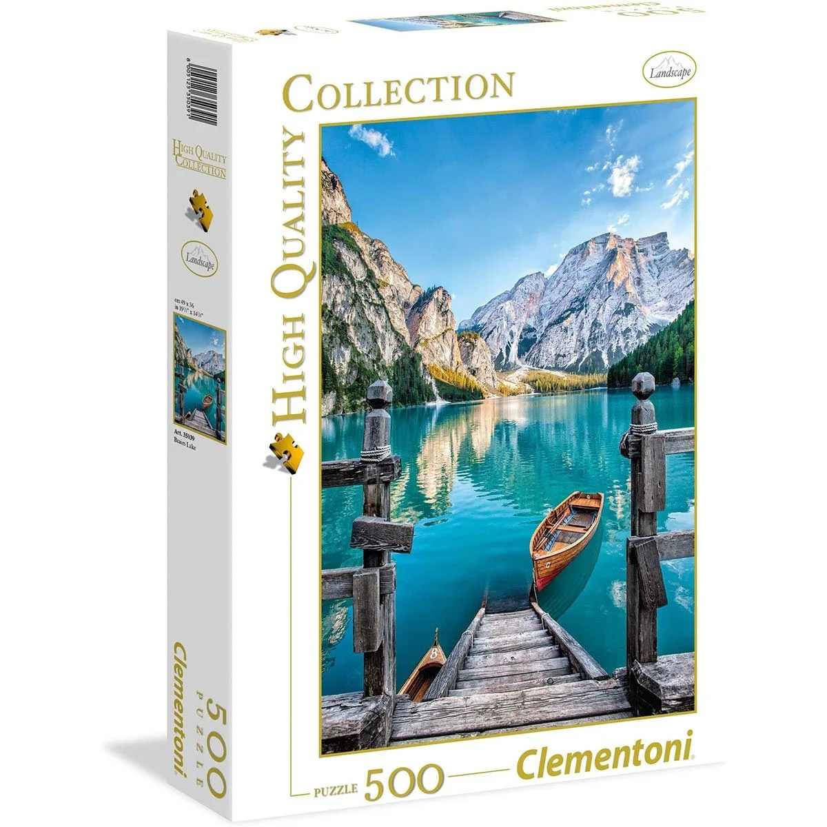 Puzzle Clementoni Lacul Braies, 500 piese foto