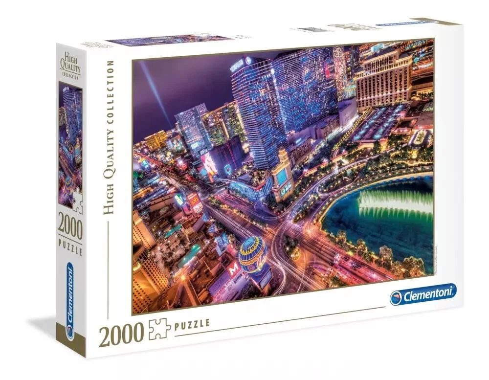 Puzzle Clementoni Las Vegas Noaptea, 2000 piese foto