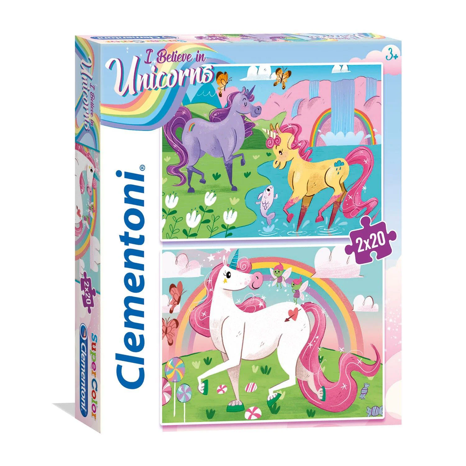 Puzzle Clementoni I Believe in Unicorns, 2x20 piese foto
