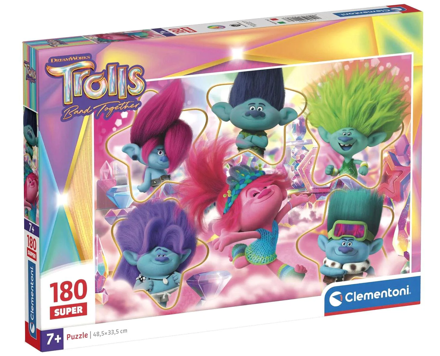 Puzzle Clementoni Trolls 3, 180 piese foto