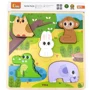 Puzzle tactil Viga Toys “Animalele din padure”, 5 piese foto
