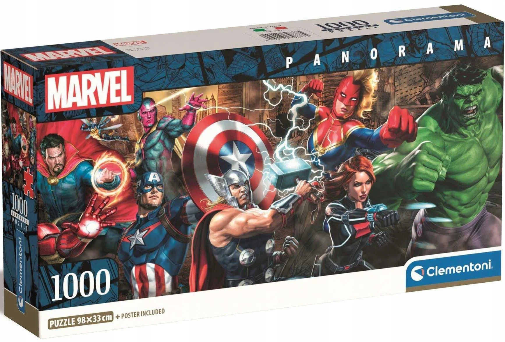 Пазл Clementoni Panorama Avengers, 1000 деталей