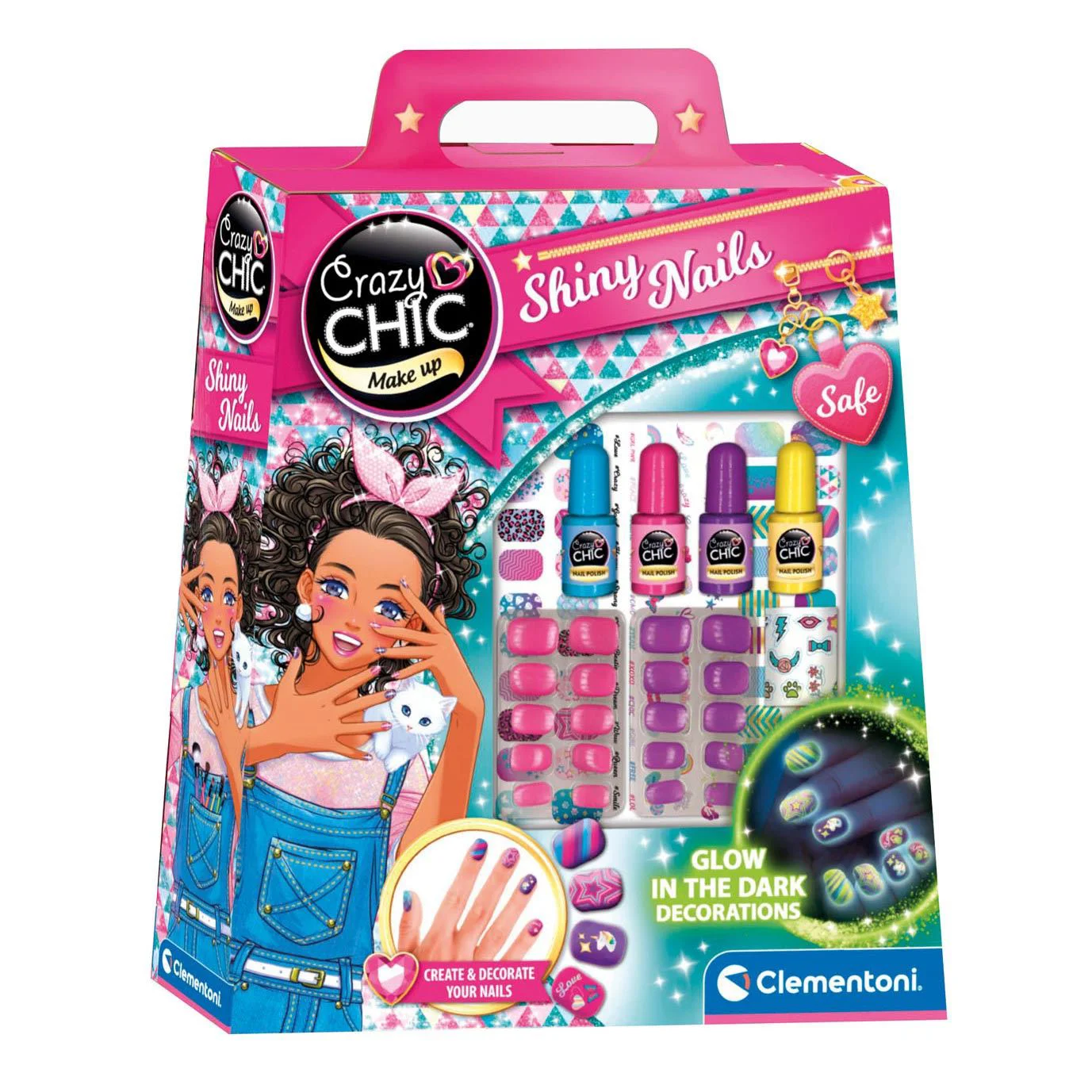 Set pentru copii Clementoni Crazy Chic Shiny Nails