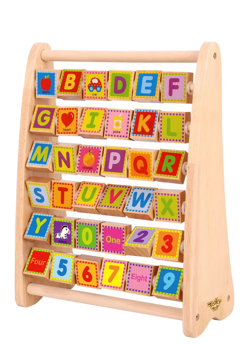 Abacus din lemn Tooky Toy Alfabet foto