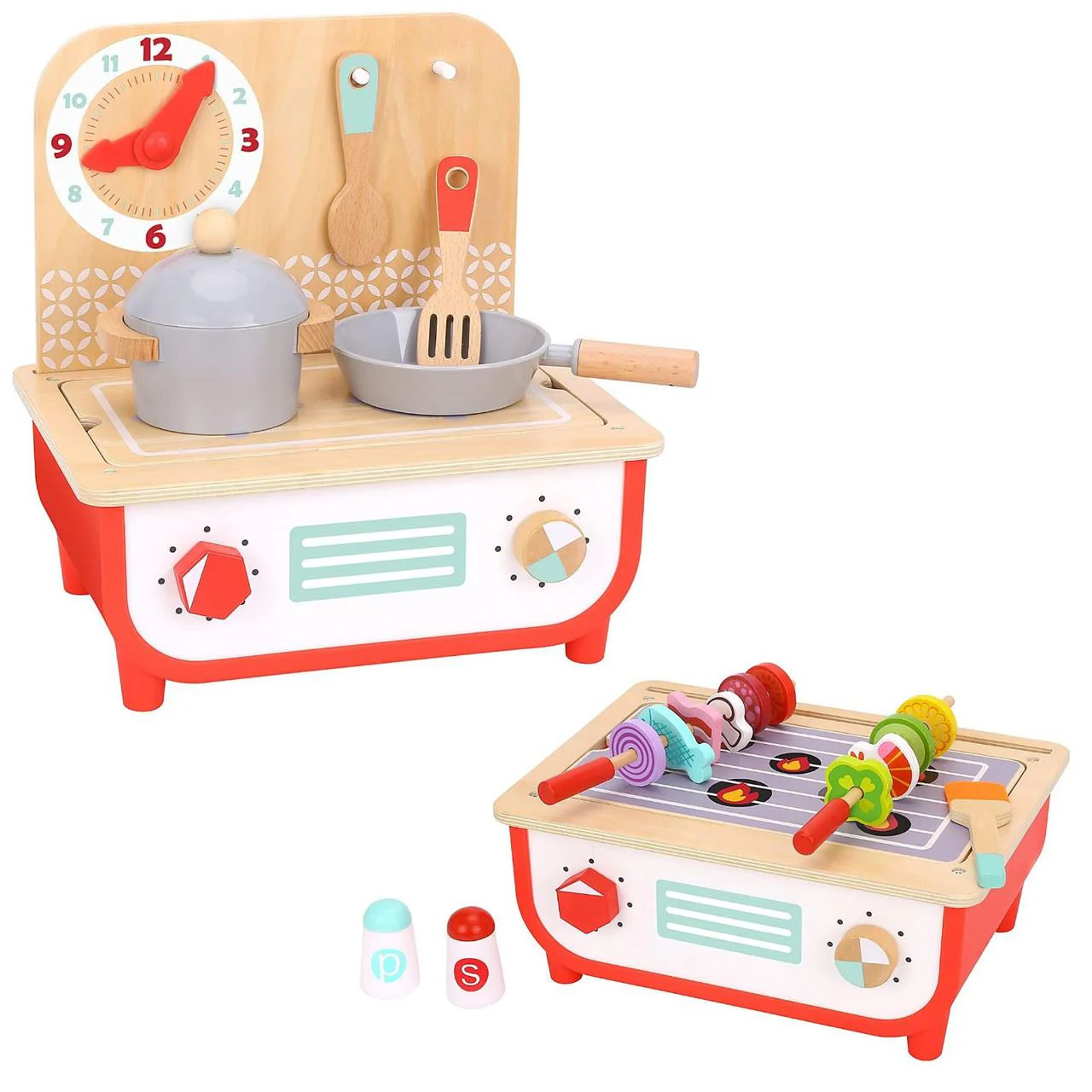 image for Bucatarie BBQ din lemn 2 in 1 Tooky Toy foto