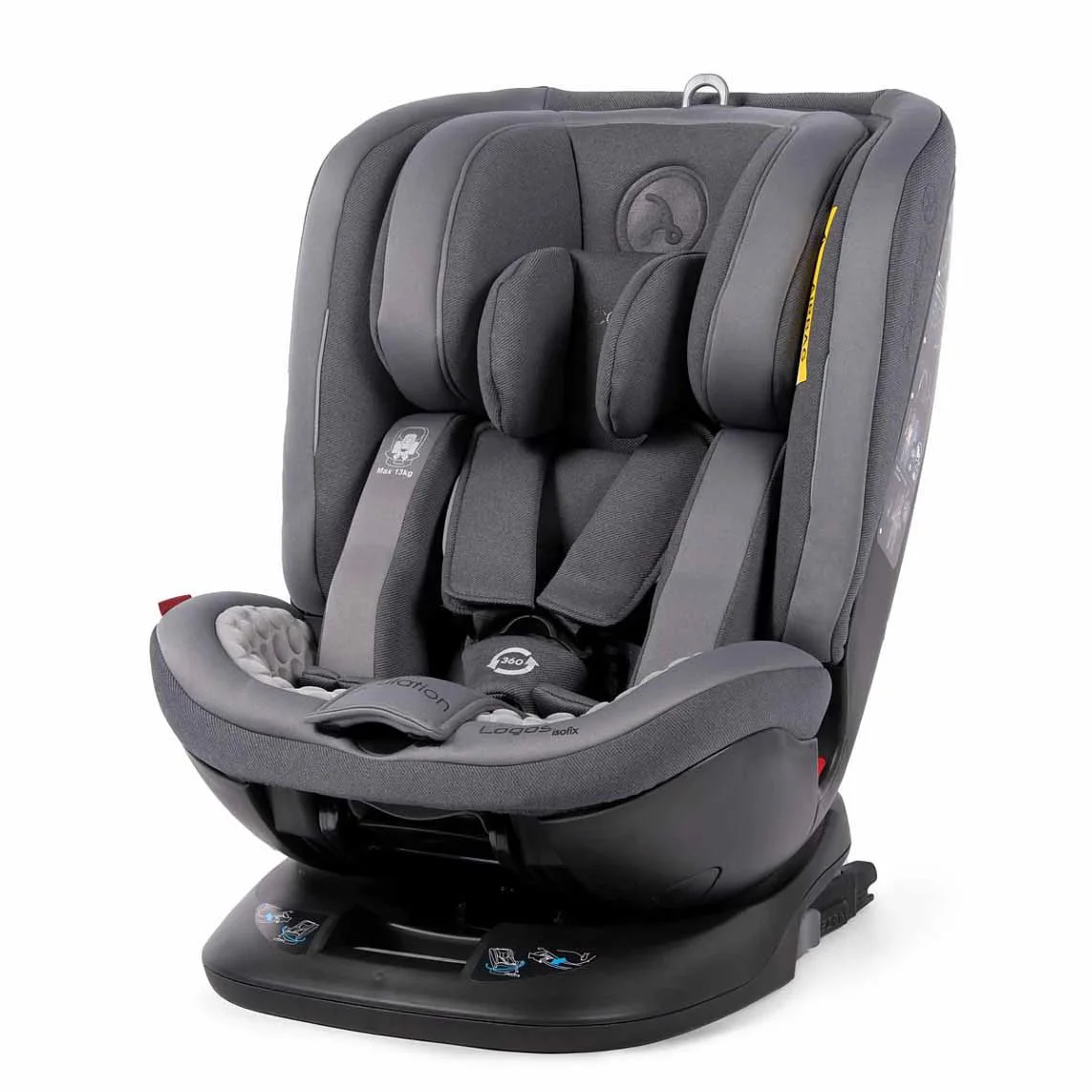 Scaun auto i-Size 40-150cm (0-36 kg) Isofix Coletto Logos Dark Grey