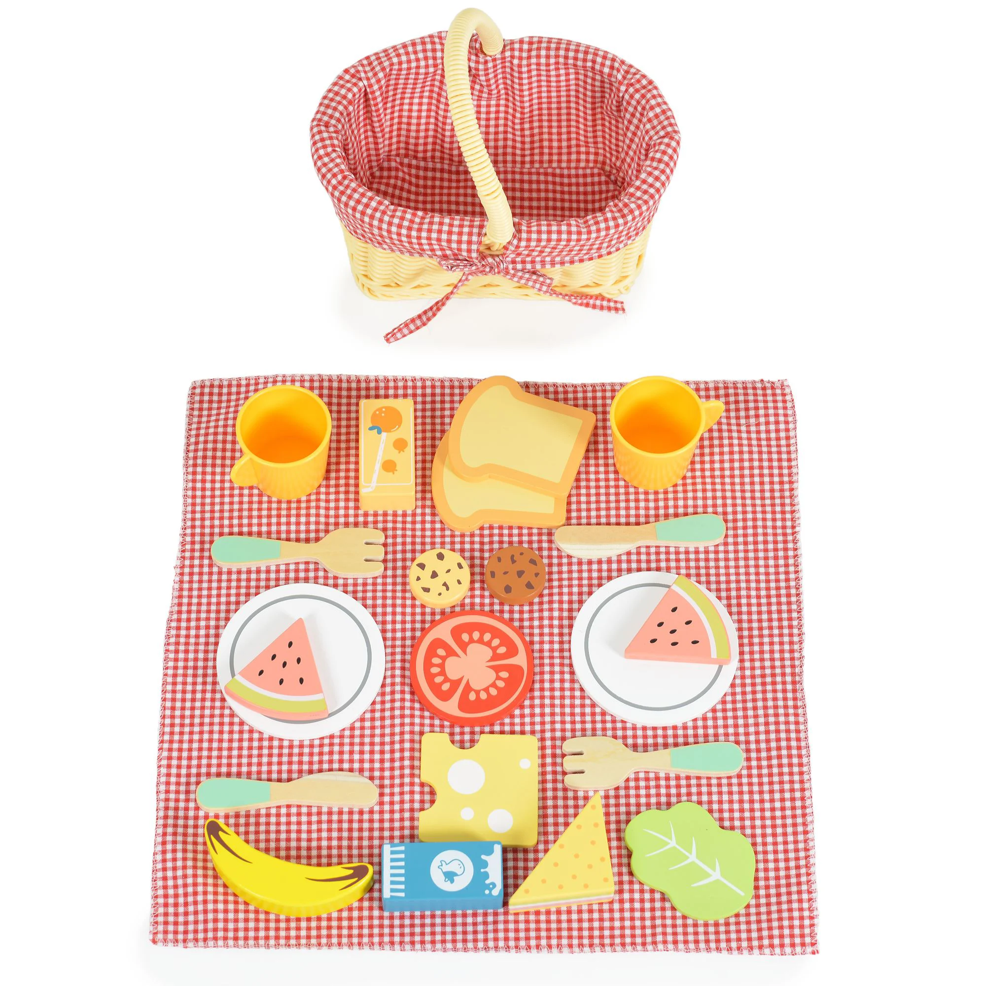 image for Деревянный набор для пикника Tooky Toy, 23 предмета foto