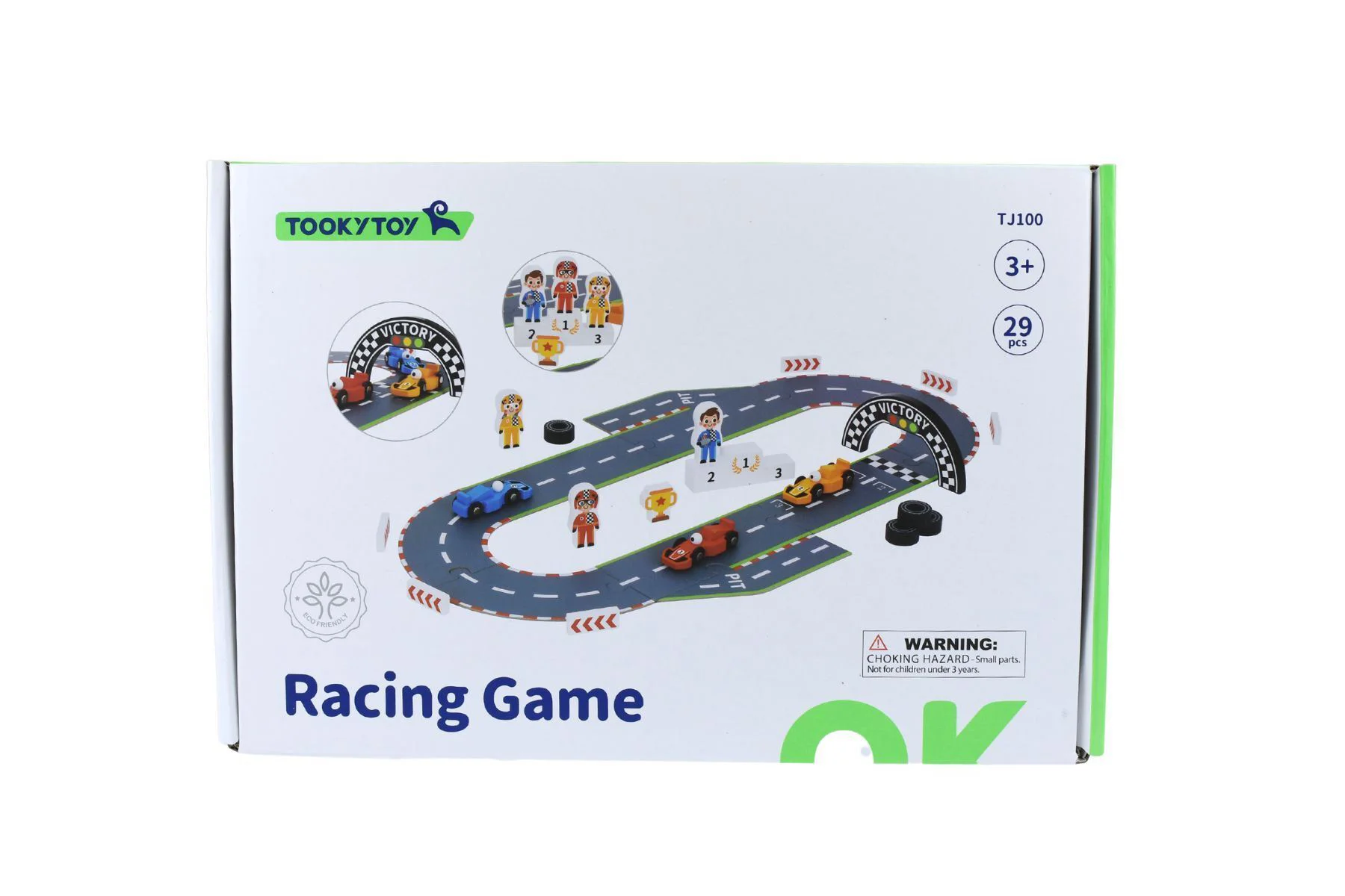 image for Set de joaca din lemn Tooky Toy Formula Racing foto