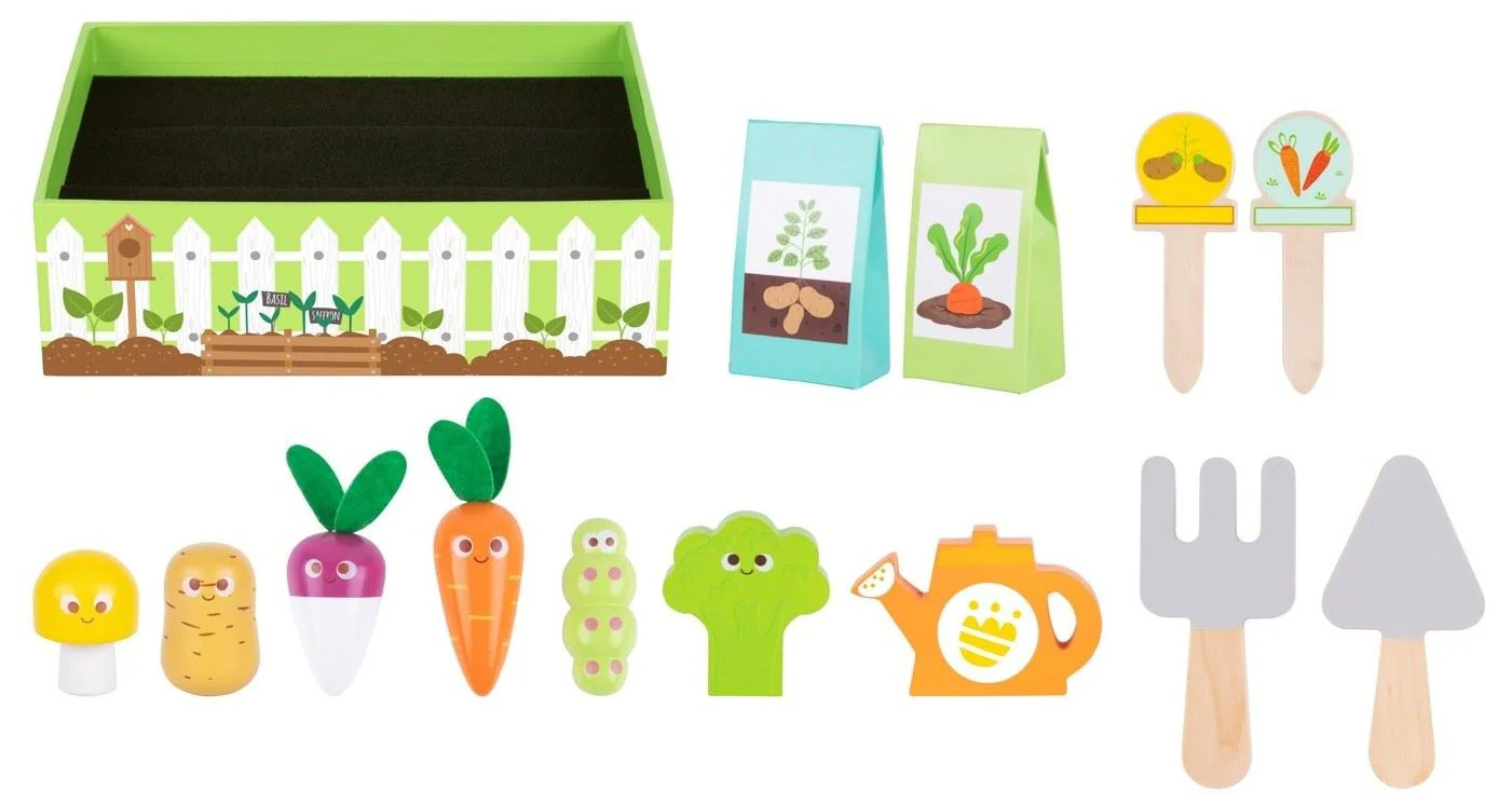 image for Set de joaca din lemn Tooky Toy Gradina foto