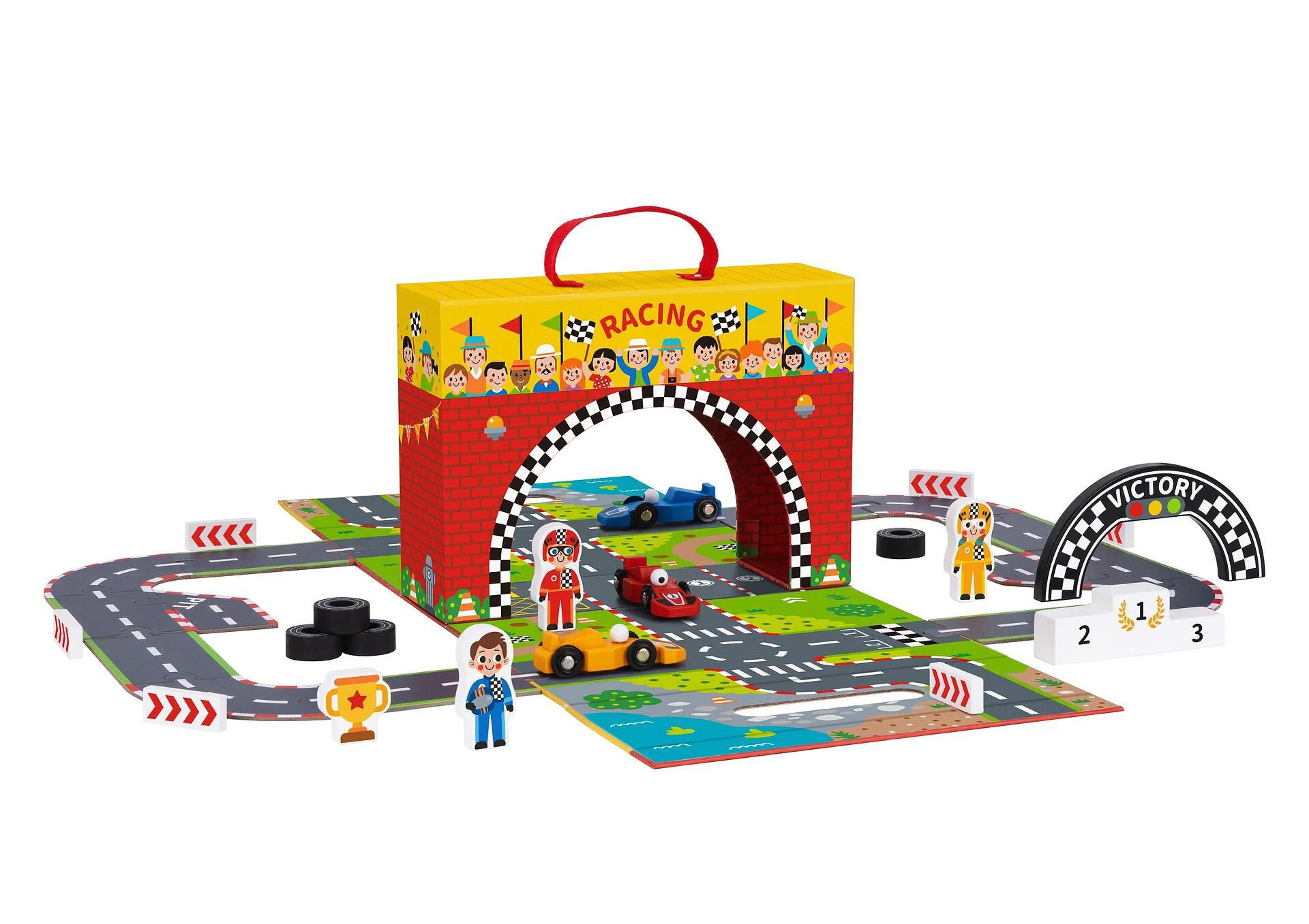 Деревянный игровой набор Tooky Toy Гонки