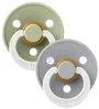 Set 2 suzete rotunde din latex BIBS Colour Glow Sage/Cloud (0-6 luni) foto