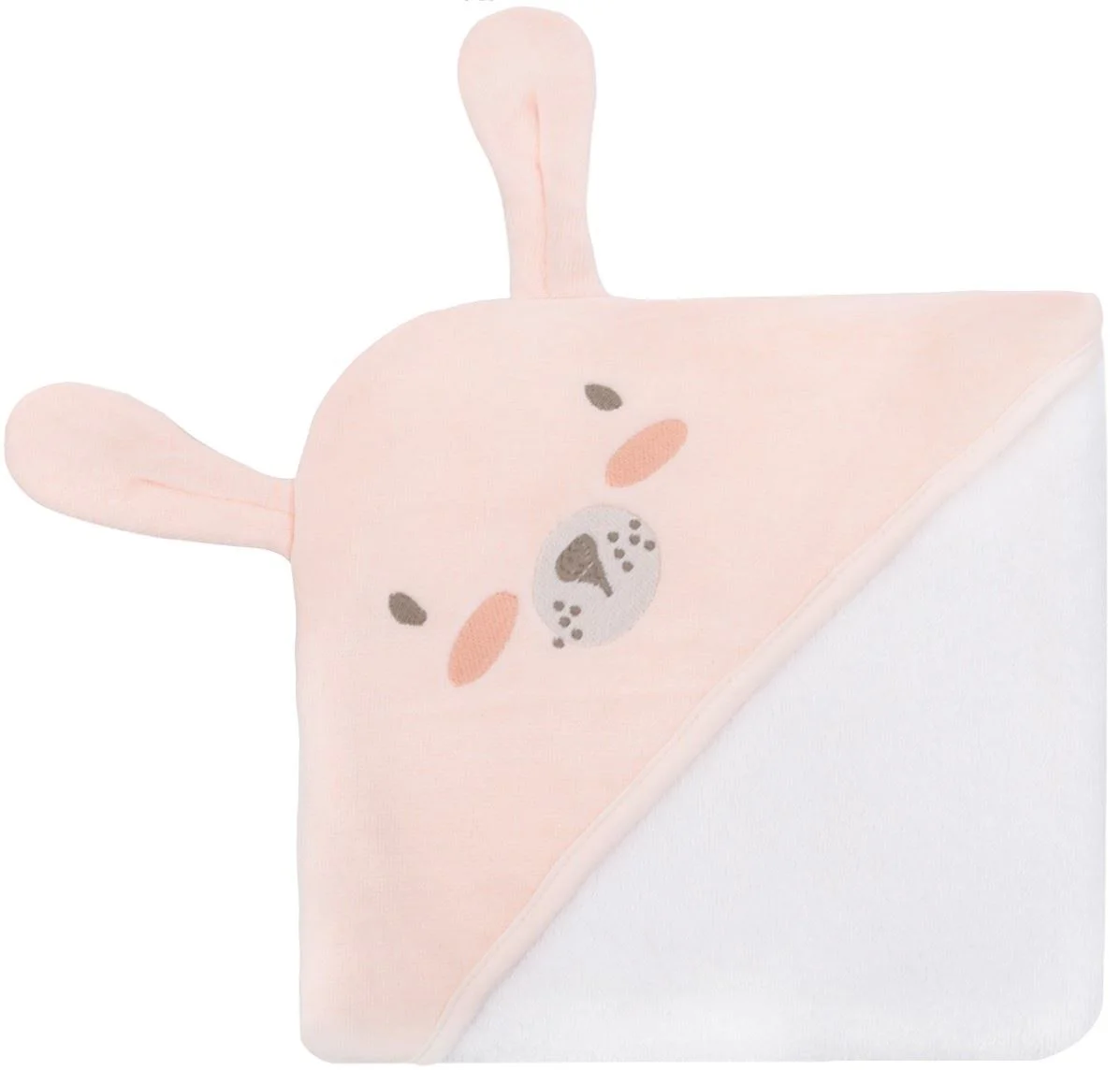 image for Махровое полотенце с капюшоном KikkaBoo Rabbits in Love, 90x90 см foto