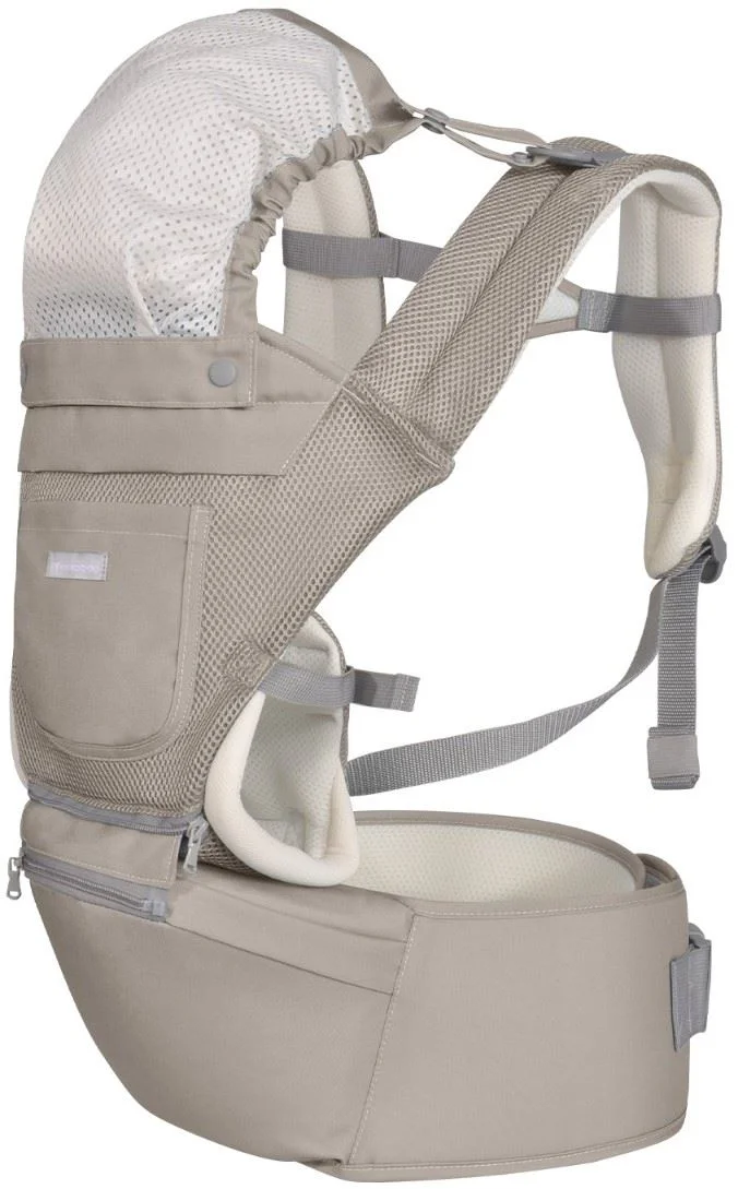 Marsupiu 3 in 1 KikkaBoo Chloe Mesh Beige foto