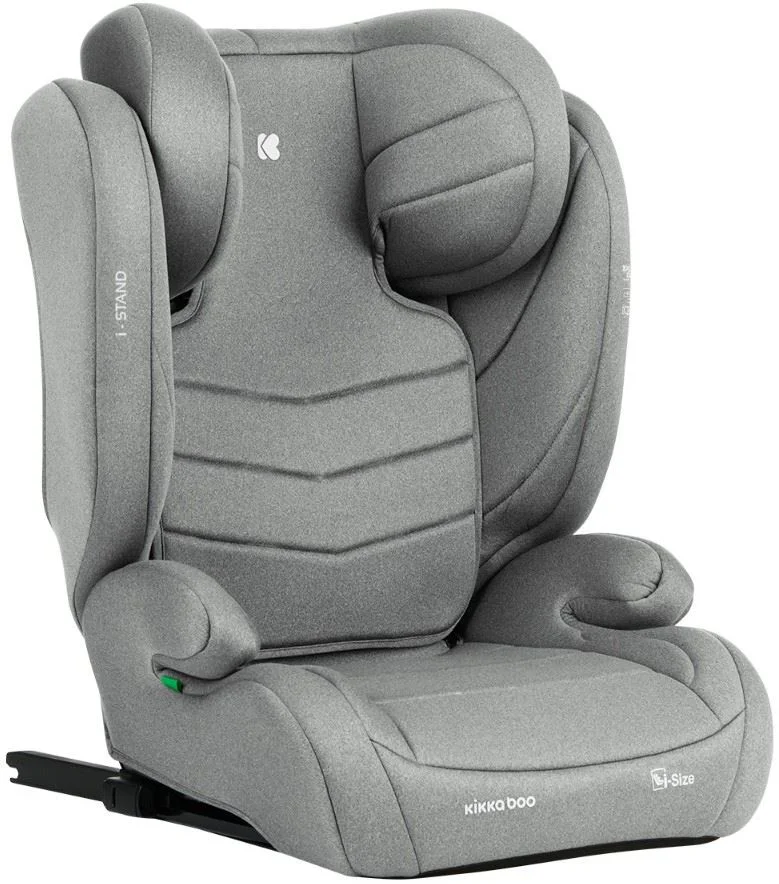 Scaun auto cu isofix i-Size KikkaBoo i-Stand Light Grey, 100-150 cm